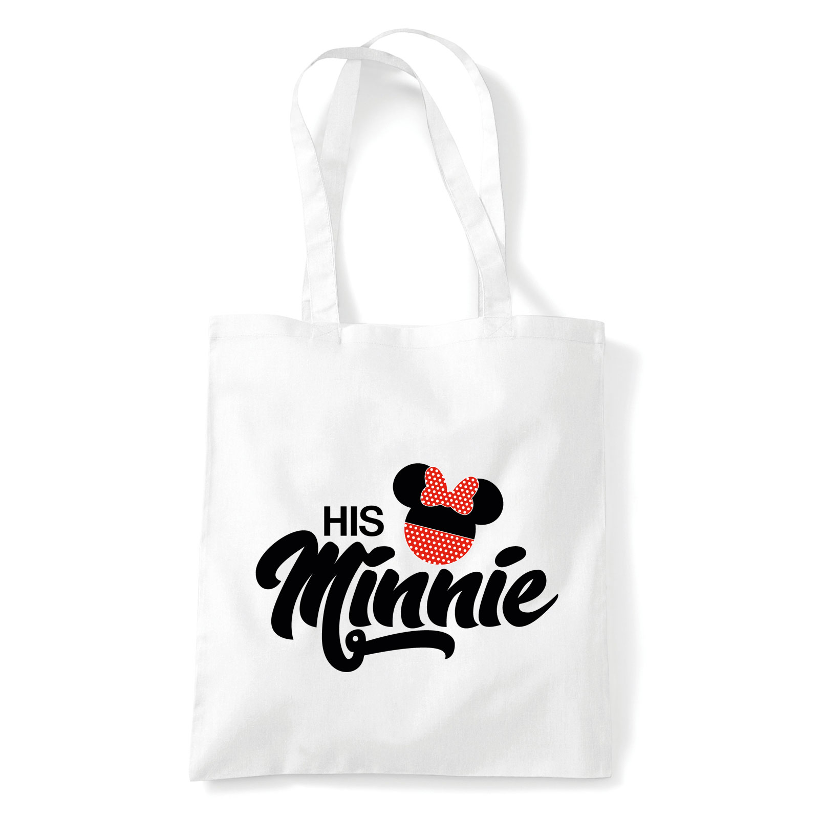 his minnie páros pároknak Fehér Shopper Vászontáska