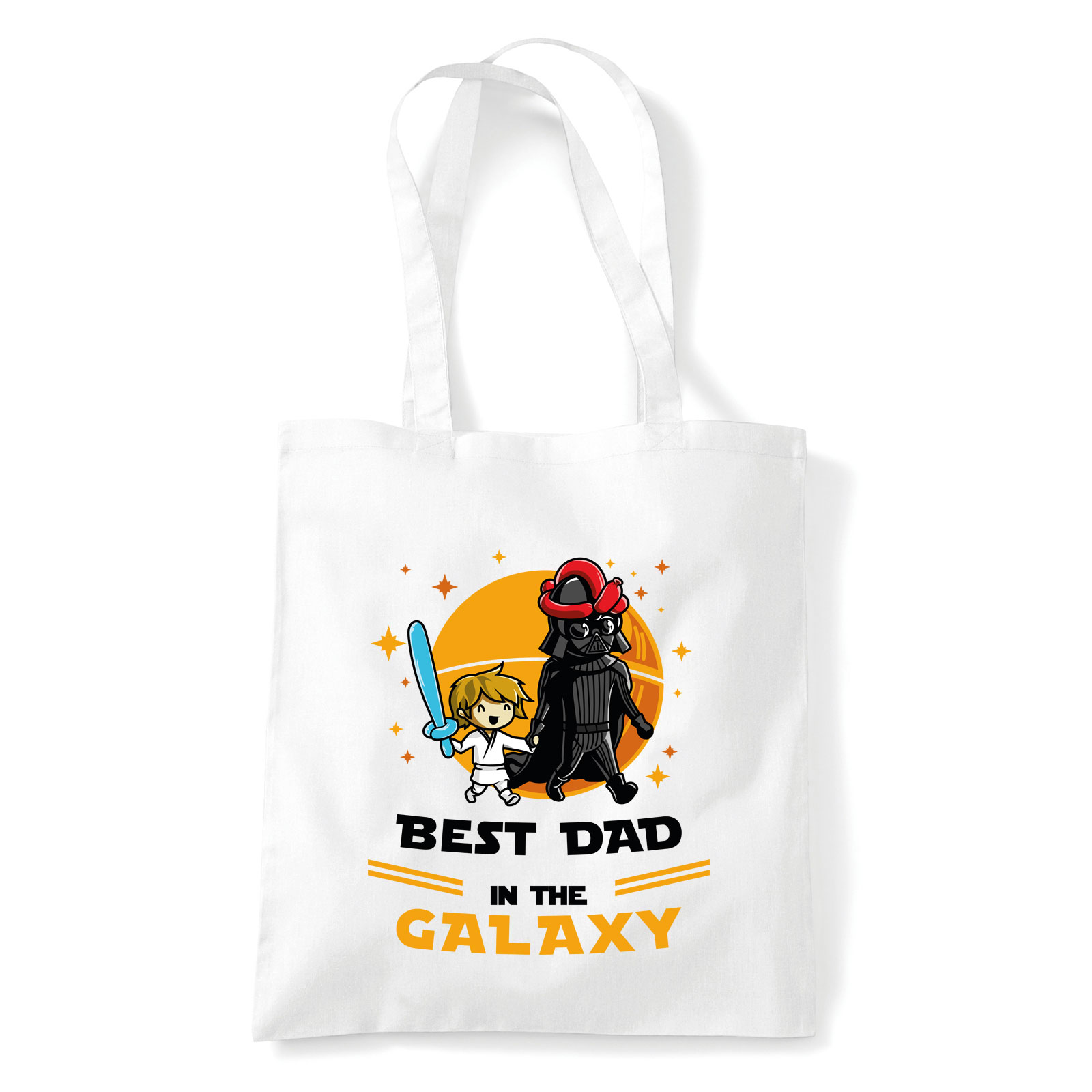 Legjobb Apa A Galaxisban Egy Fiú apáknak apák napja Fehér Shopper Vászontáska