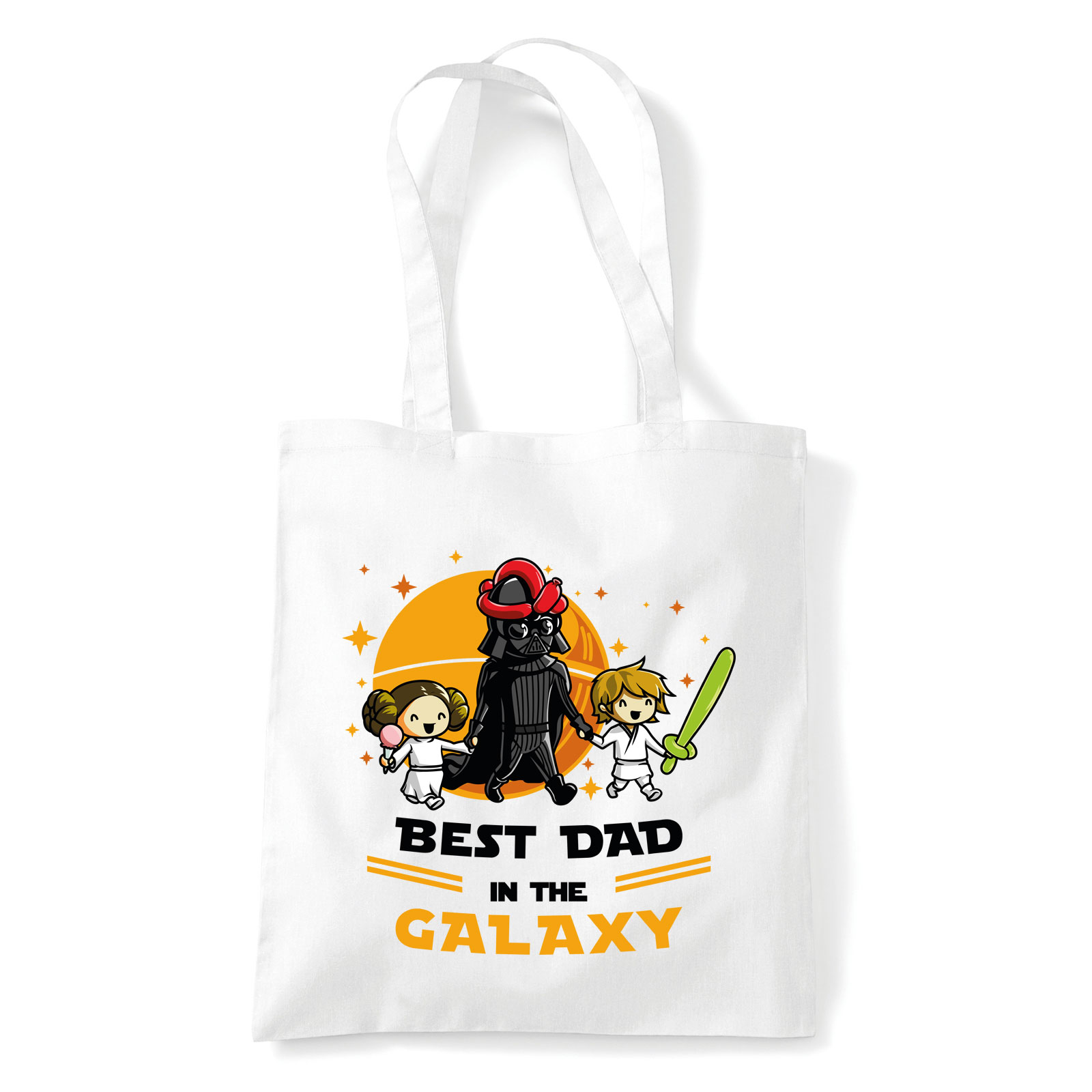 Legjobb apa a galaxisban egy fiú egy lány apáknak apák napja Fehér Shopper Vászontáska