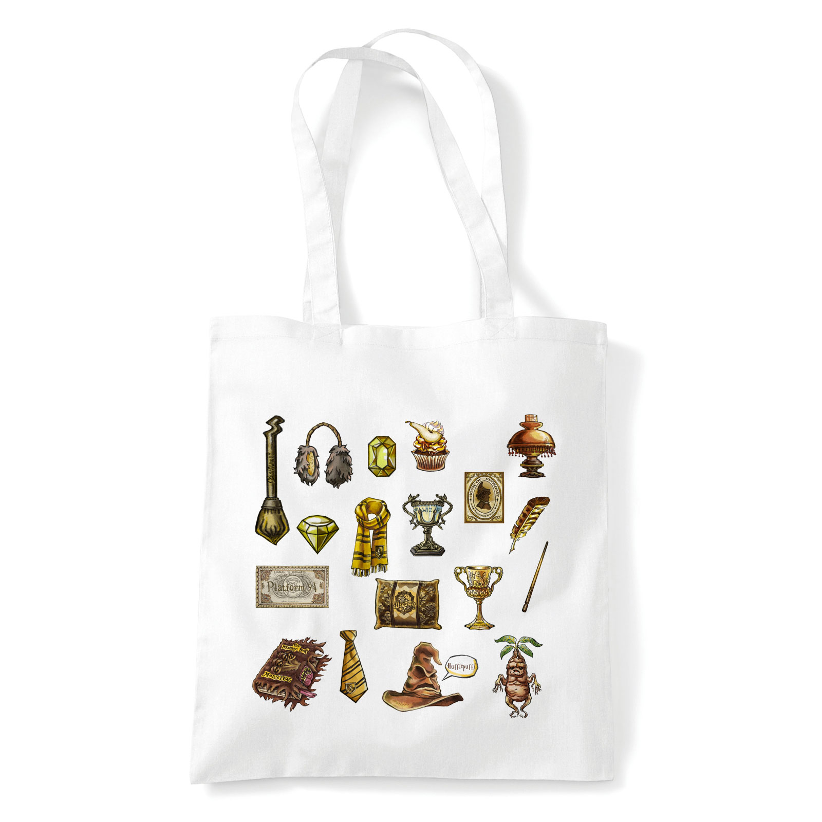 Hugrabug harry potter Fehér Shopper Vászontáska