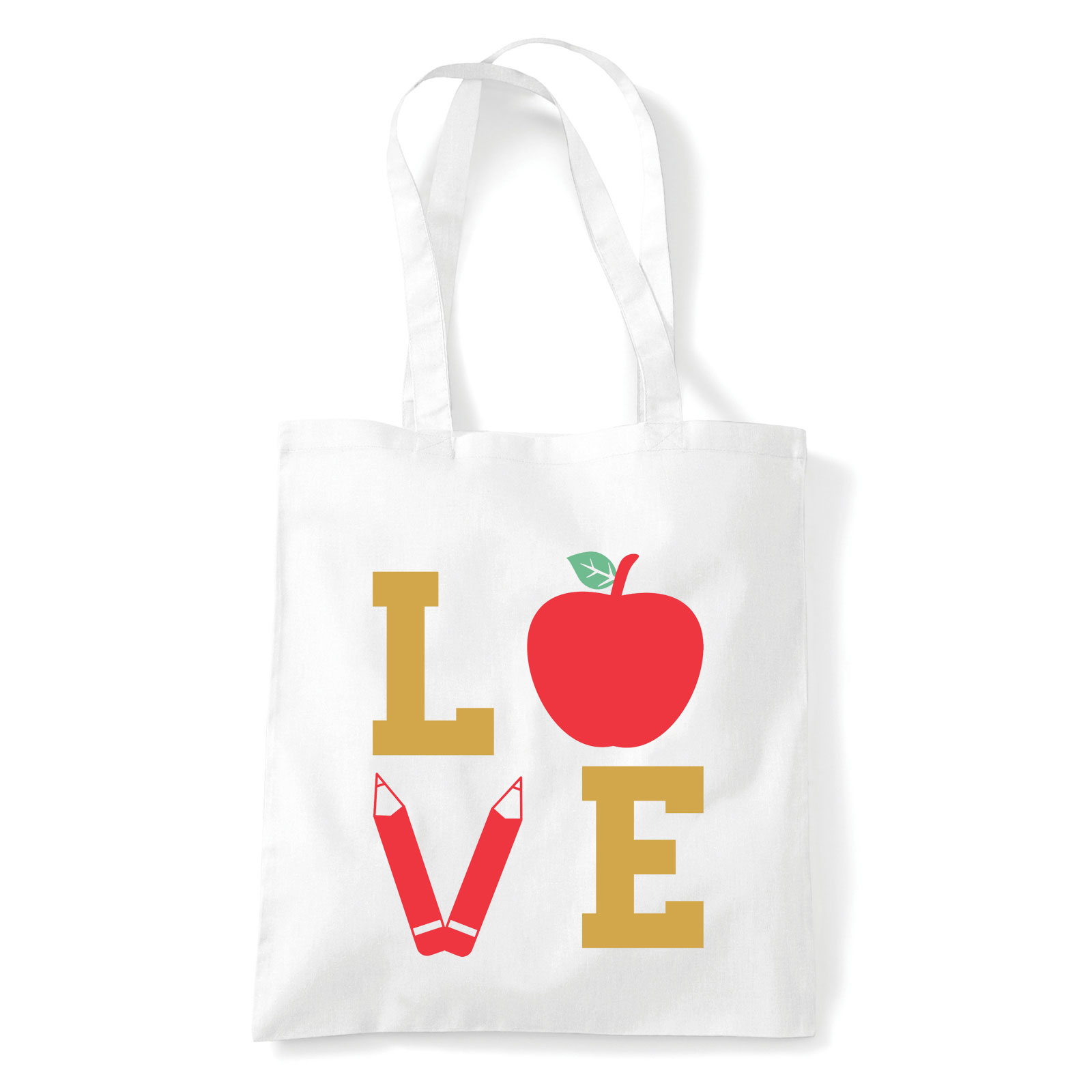 ceruza alma tanár love Fehér Shopper Vászontáska