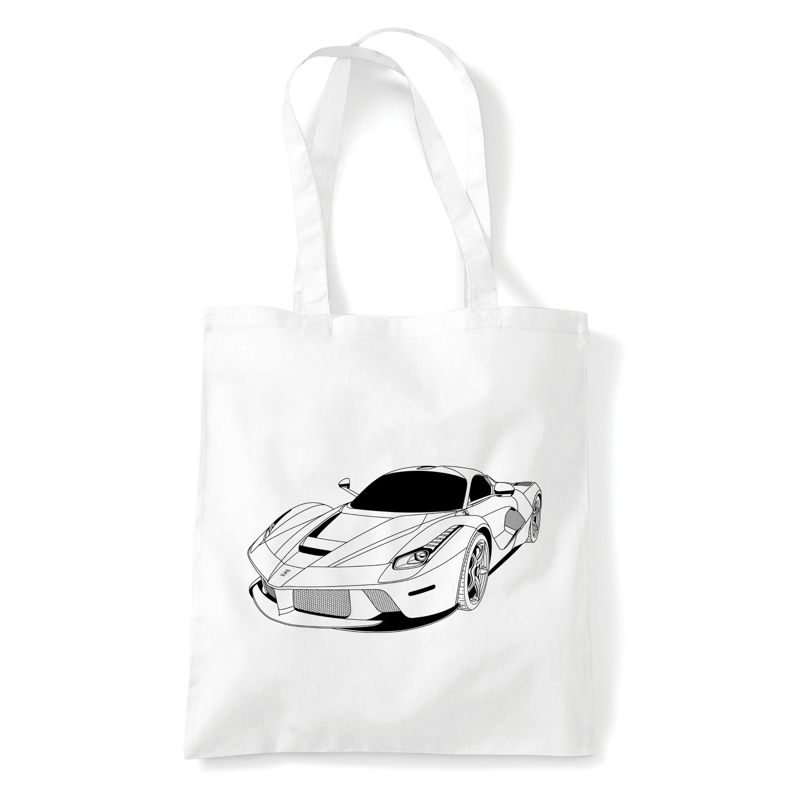 ferrari outline Fehér Shopper Vászontáska
