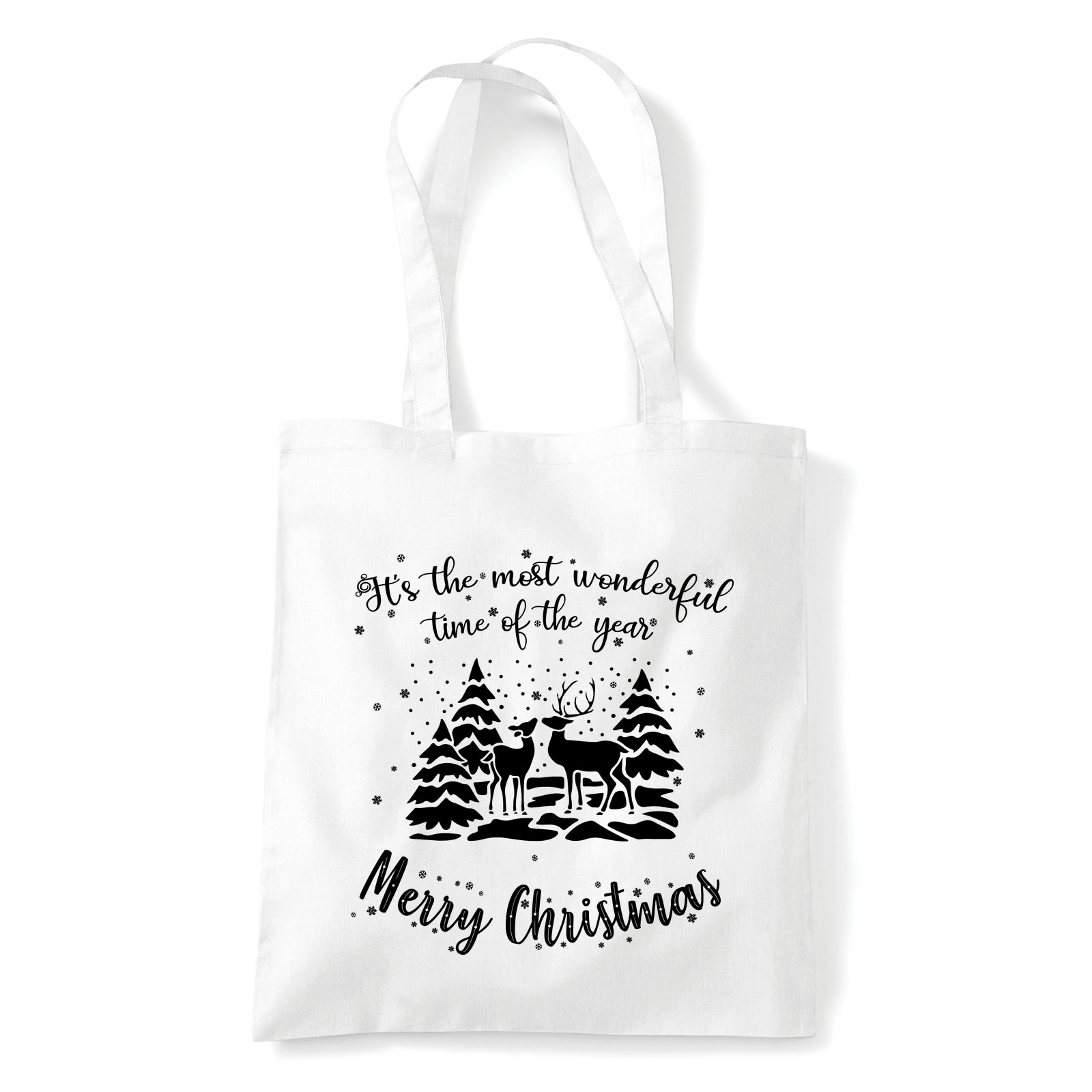 merry christmas karácsony Fehér Shopper Vászontáska