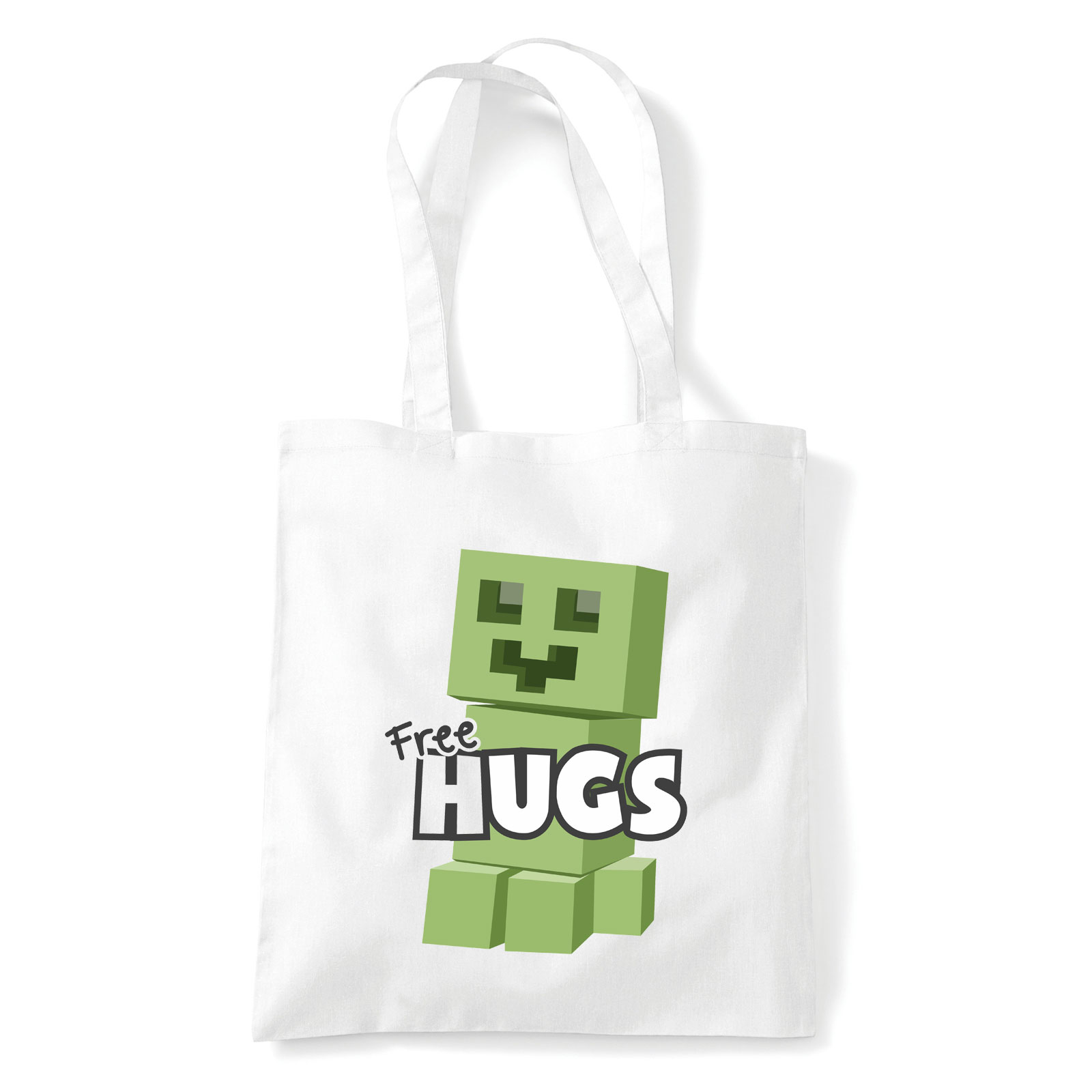 minecraft creeper Fehér Shopper Vászontáska