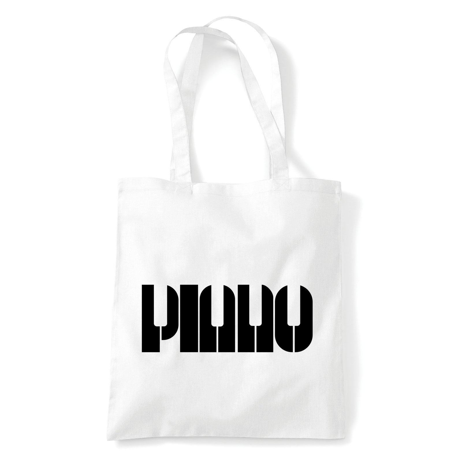 Piano zongora zongorista Fehér Shopper Vászontáska