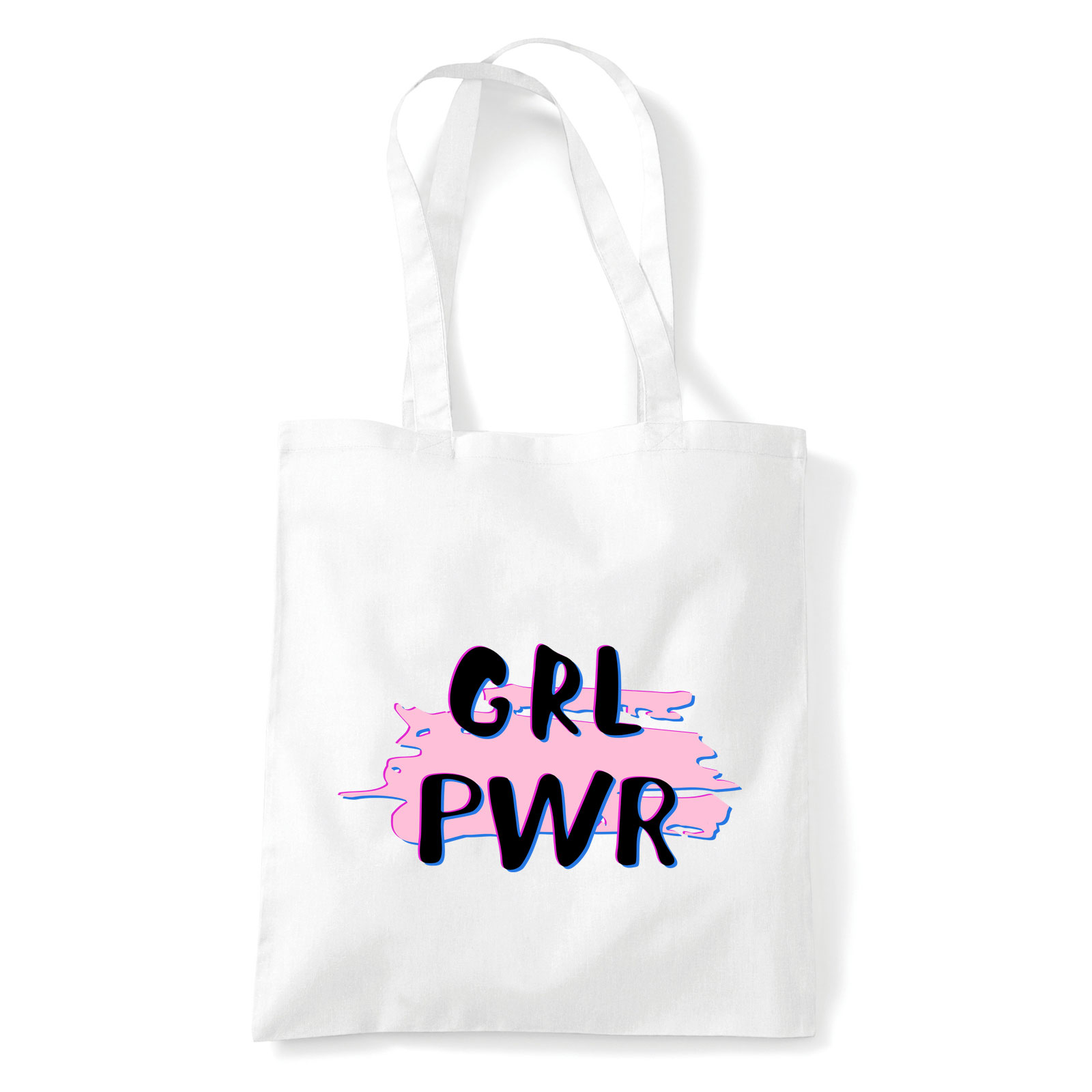girl power grl pwr Fehér Shopper Vászontáska