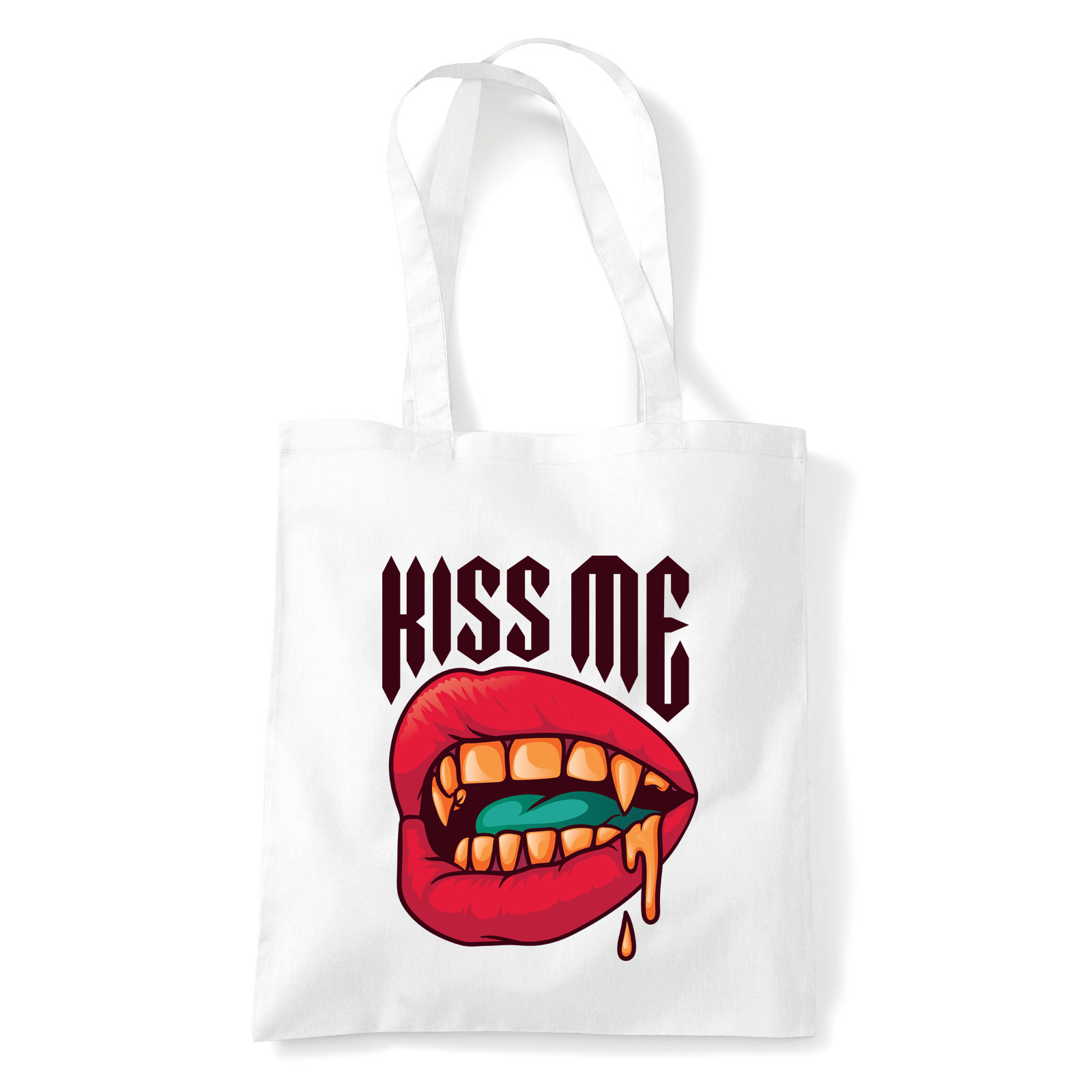 kiss me lips ajak Fehér Shopper Vászontáska