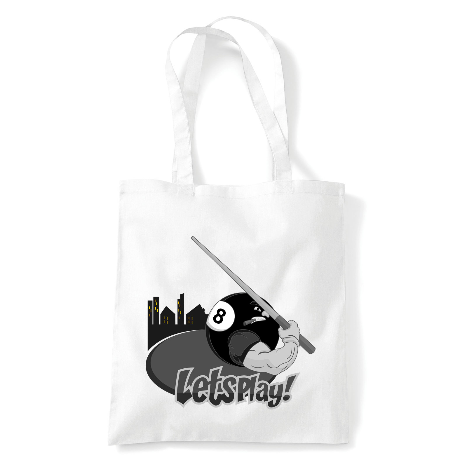 Biliárd pool biliard Fehér Shopper Vászontáska