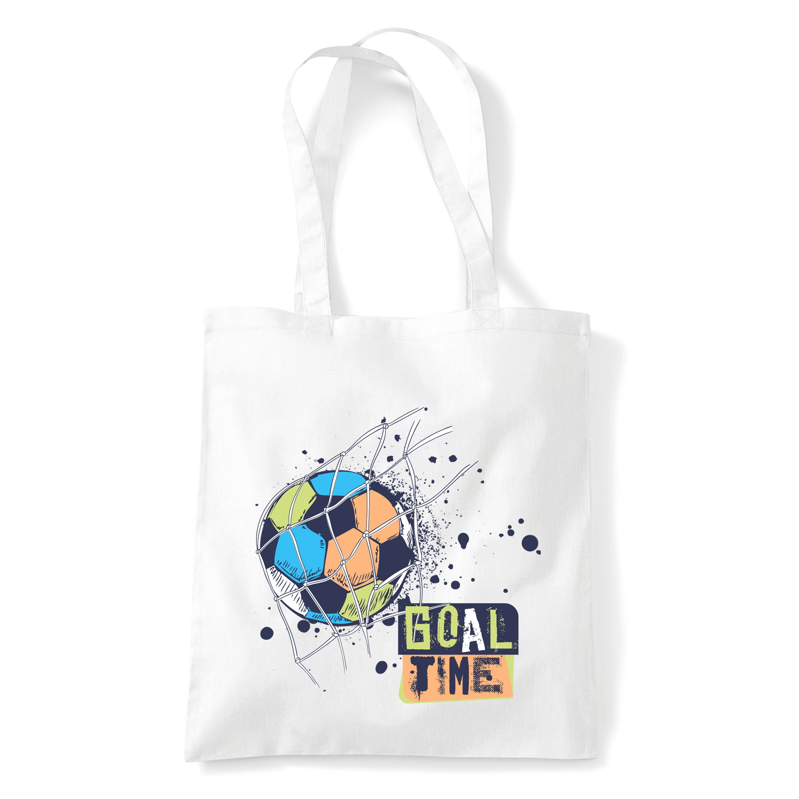 goal time foci gól focilabda Fehér Shopper Vászontáska