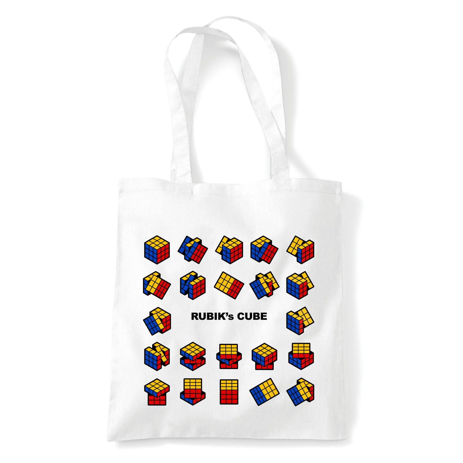 rubik kocka rubics cube Fehér Shopper Vászontáska
