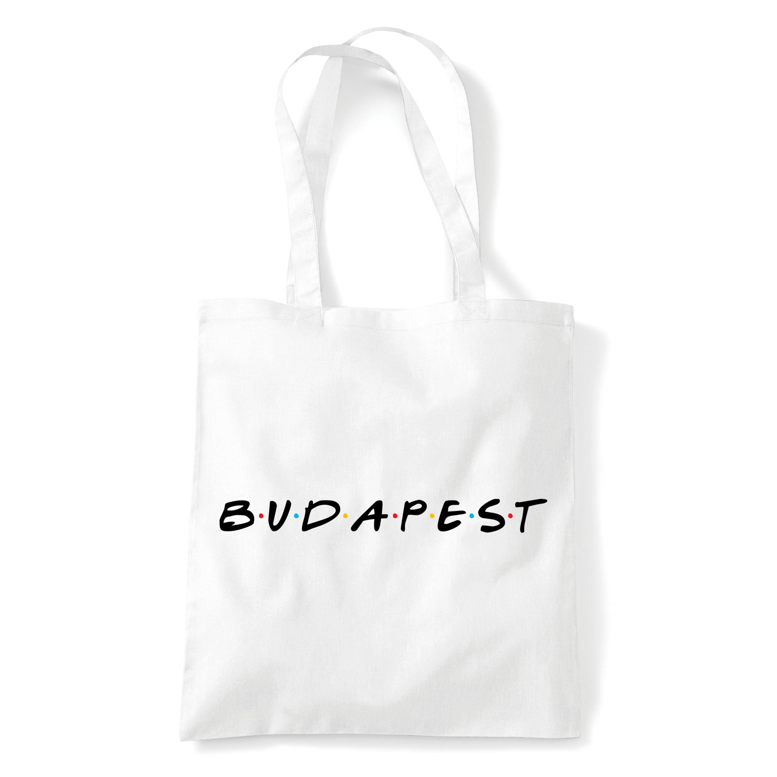 Budapest Fehér Shopper Vászontáska