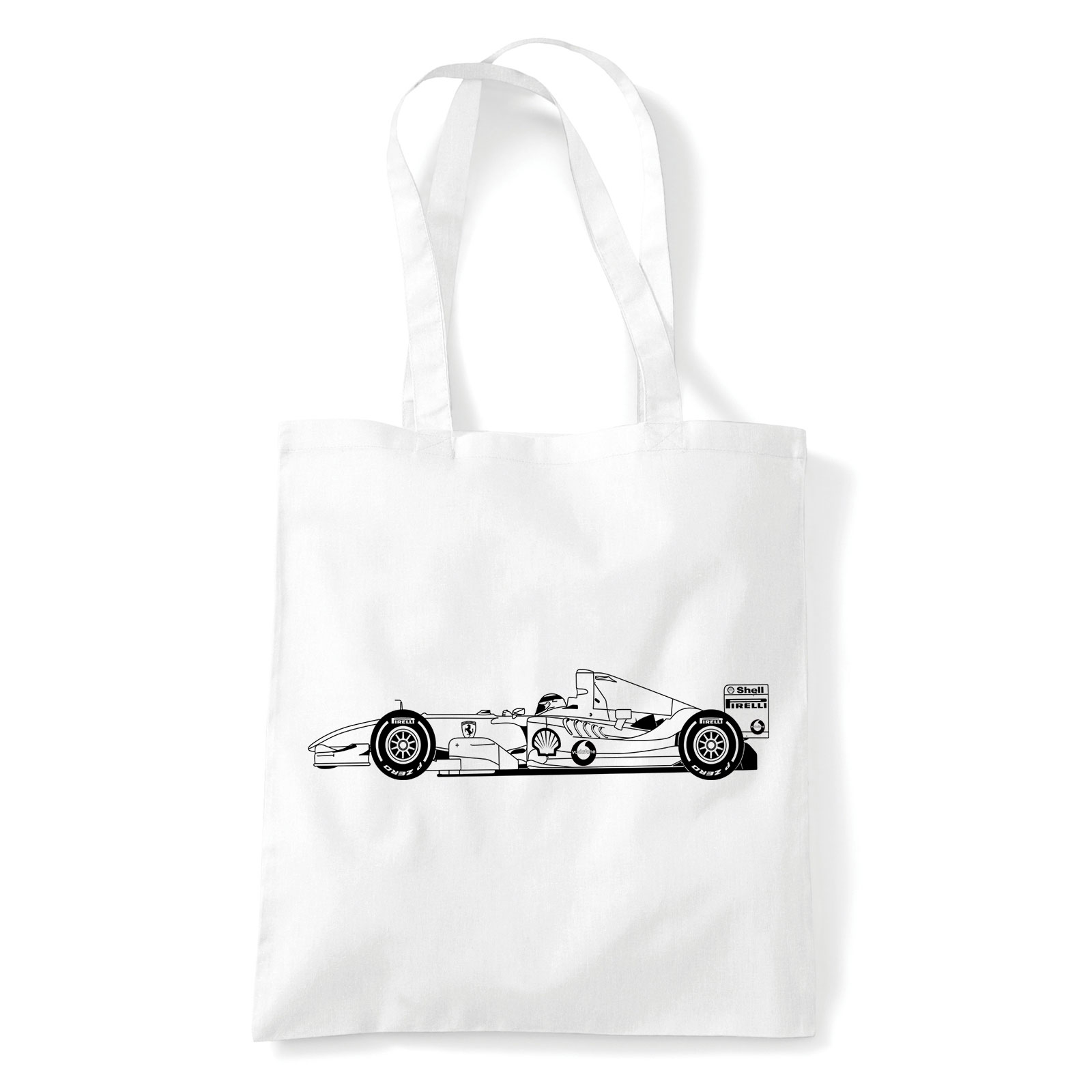 forma 1 f1 formula 1 Fehér Shopper Vászontáska
