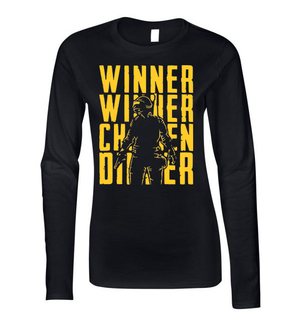 Pubg Fekete Női Hosszú Ujjú Póló
