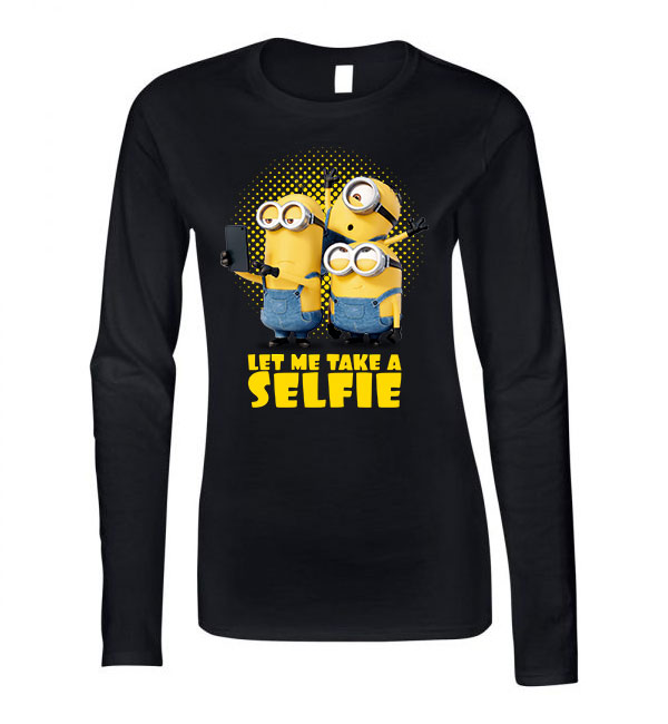 minions minyonok mel bob Fekete Női Hosszú Ujjú Póló