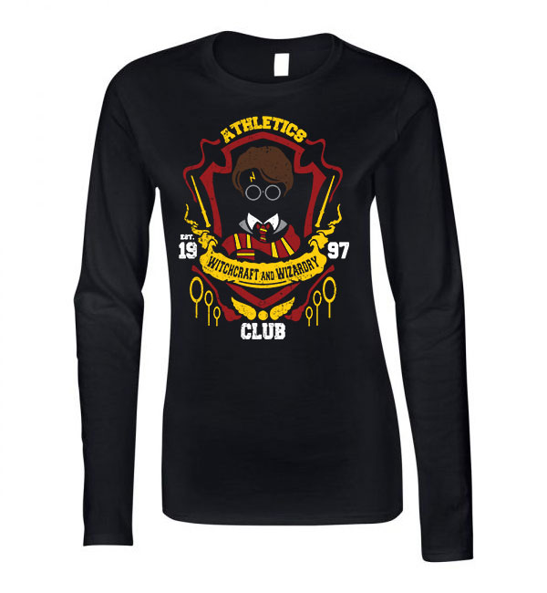 harry potter atlétika atletika Fekete Női Hosszú Ujjú Póló