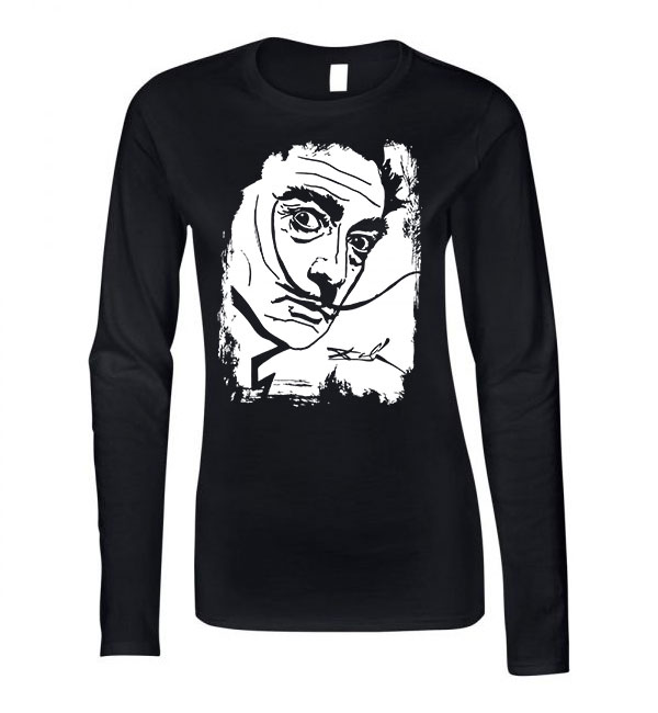 salvador dali Fekete Női Hosszú Ujjú Póló
