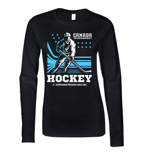 hockey hoki Fekete Női Hosszú Ujjú Póló
