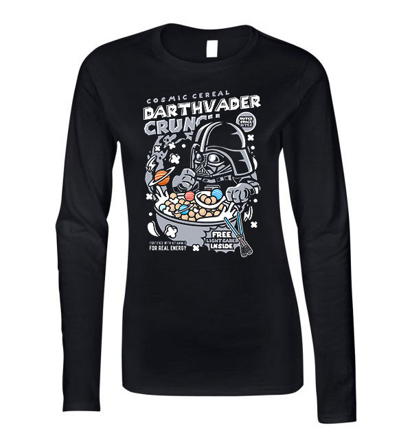 darth vader  Fekete Női Hosszú Ujjú Póló