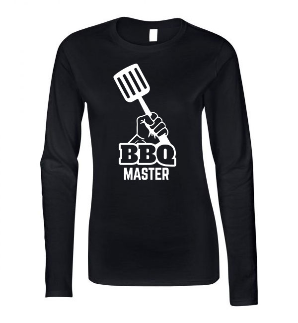 bbq grill grillezés Fekete Női Hosszú Ujjú Póló