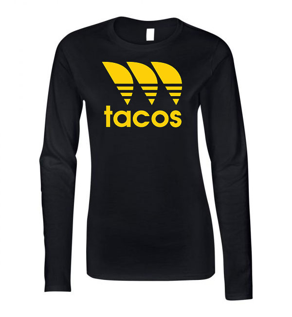 taco tacos Fekete Női Hosszú Ujjú Póló
