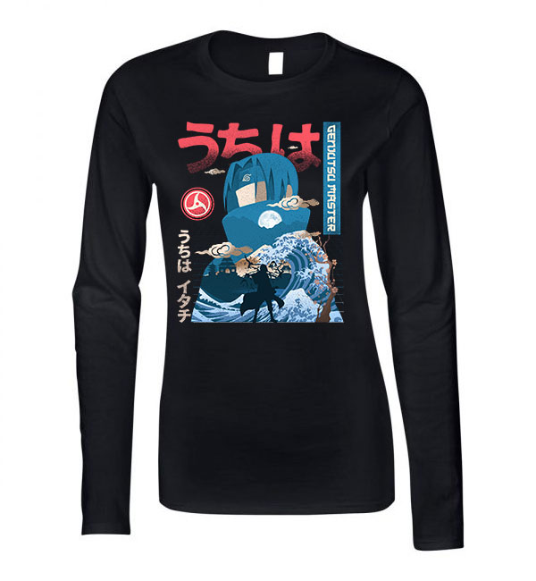 naruto Fekete Női Hosszú Ujjú Póló