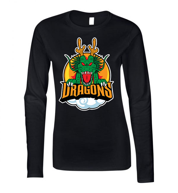 Dragons dragon ball shenlong Fekete Női Hosszú Ujjú Póló