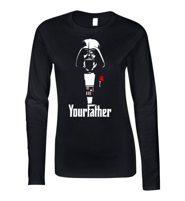 star wars darth vader Fekete Női Hosszú Ujjú Póló