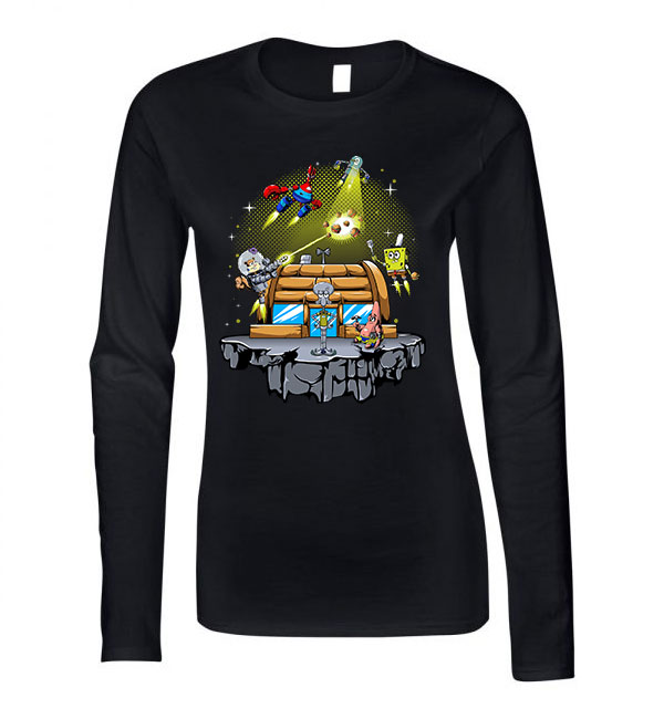 spongya bob sponge bob Fekete Női Hosszú Ujjú Póló