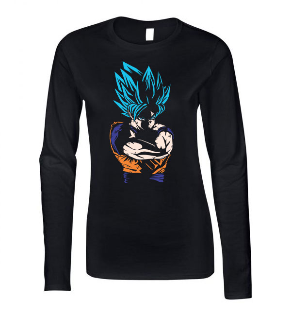 son goku dragon ball Fekete Női Hosszú Ujjú Póló