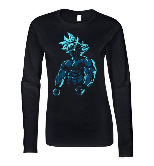 son goku dragon ball Fekete Női Hosszú Ujjú Póló