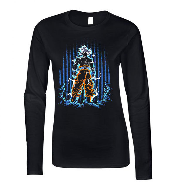 son goku dragon ball Fekete Női Hosszú Ujjú Póló