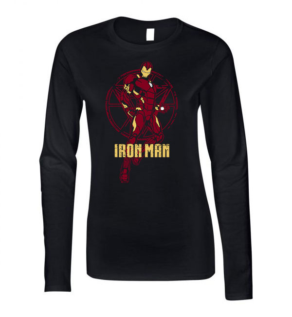 iron man vasember Fekete Női Hosszú Ujjú Póló