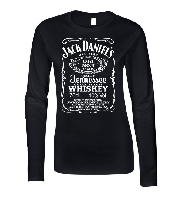 jack daniels jack daniel's Fekete Női Hosszú Ujjú Póló
