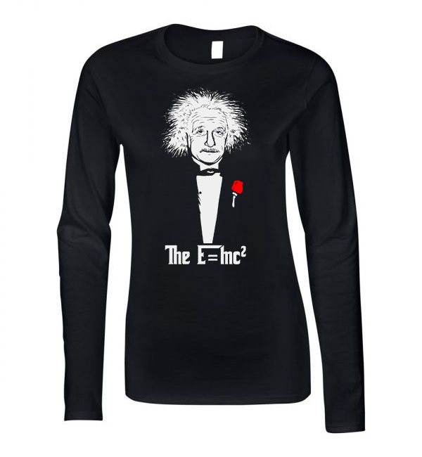 albert einstein Fekete Női Hosszú Ujjú Póló