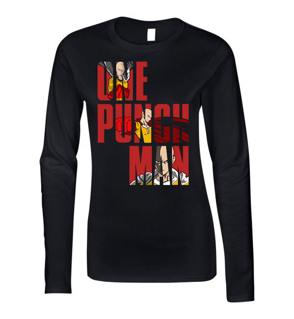 one punch man Fekete Női Hosszú Ujjú Póló