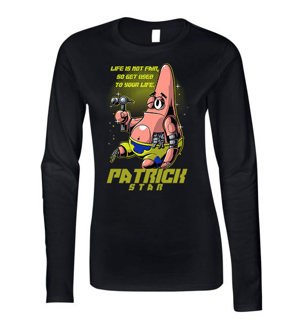 csillag patrik sponyga bob Fekete Női Hosszú Ujjú Póló