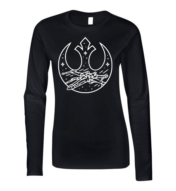 Star Wars X-szárnyú Fekete Női Hosszú Ujjú Póló
