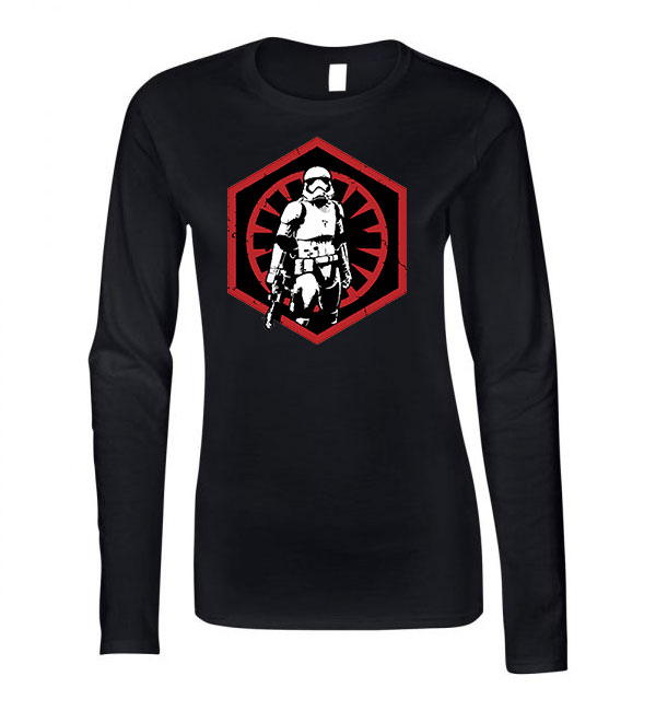 Star Wars Strom Trooper Fekete Női Hosszú Ujjú Póló