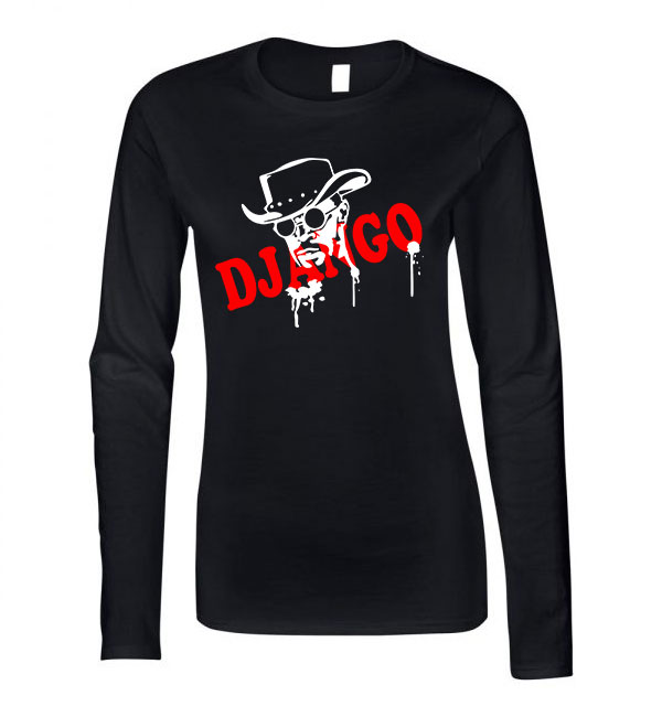 Django Elszabadul Fekete Női Hosszú Ujjú Póló