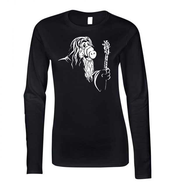 gandalf alf Fekete Női Hosszú Ujjú Póló