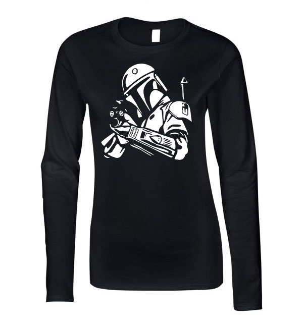 boba fett star wars Fekete Női Hosszú Ujjú Póló