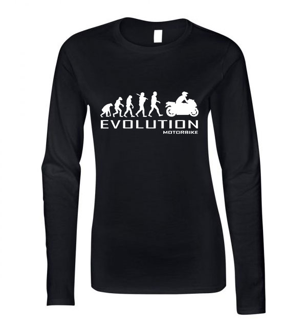 motoros motorsport motor evolution Fekete Női Hosszú Ujjú Póló