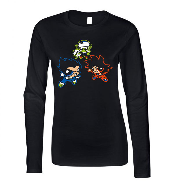 pindúr pandúrok dragon ball son goku Fekete Női Hosszú Ujjú Póló