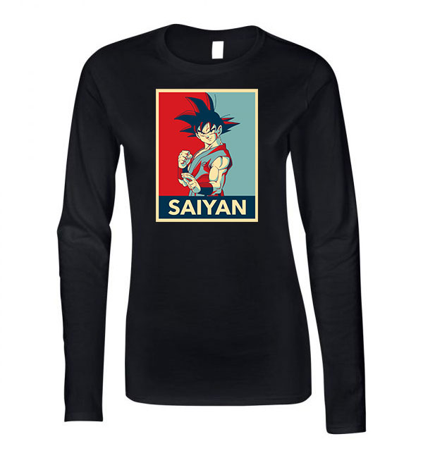dragon ball son goku Fekete Női Hosszú Ujjú Póló
