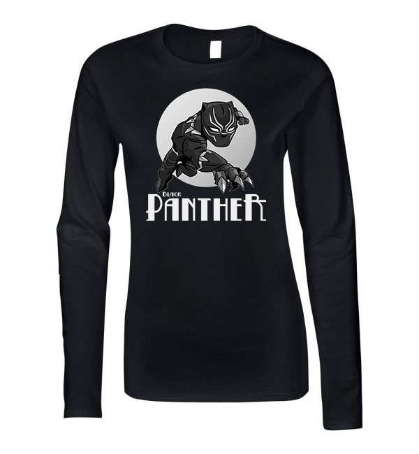 black panther fekete párduc bosszúállók avengers Fekete Női Hosszú Ujjú Póló