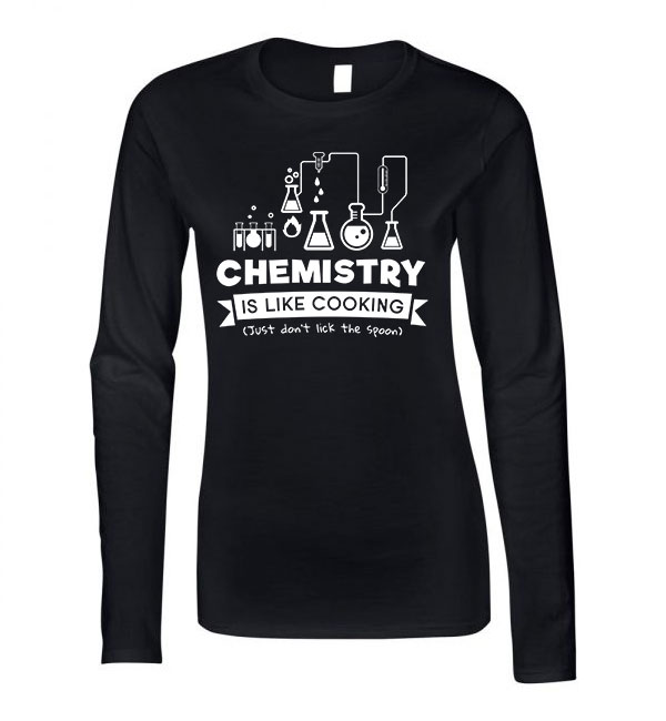 kéma kémikus chemistry Fekete Női Hosszú Ujjú Póló