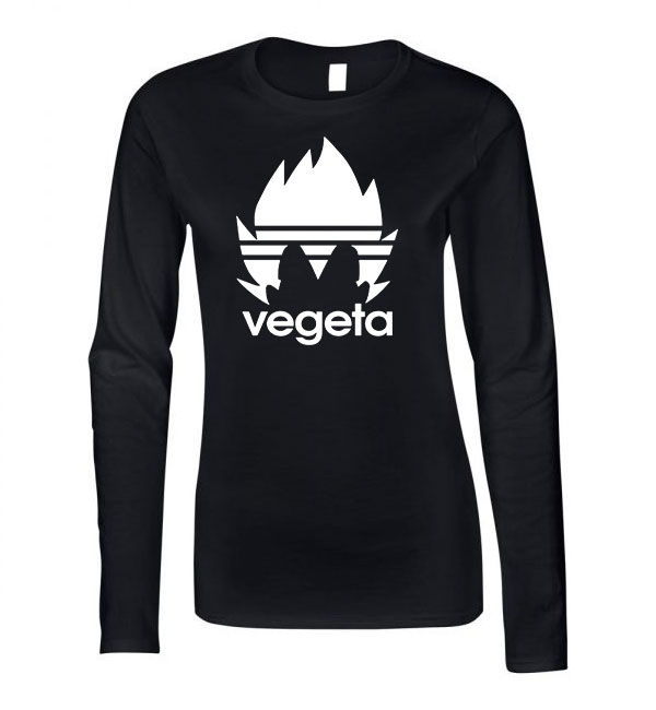 vegeta dragon ball Fekete Női Hosszú Ujjú Póló