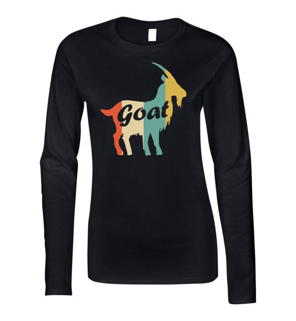 goat kecske Fekete Női Hosszú Ujjú Póló