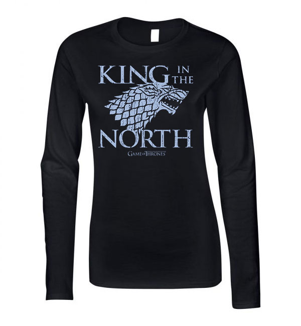 trónok harca game of thrones house stark Fekete Női Hosszú Ujjú Póló