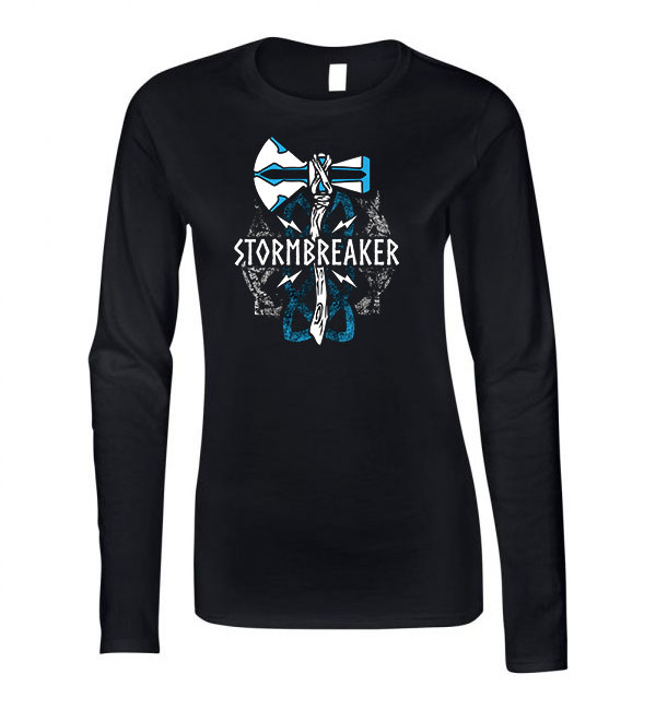 stormbreaker thor mjolnir Fekete Női Hosszú Ujjú Póló